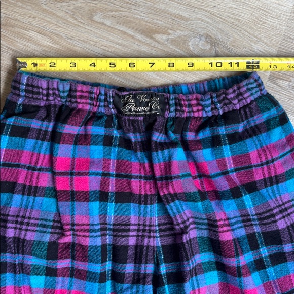 The Vermont Flannel Company Pajama Bottoms Sleep Pants Plaid Small Pink Blue - Picture 5 of 8